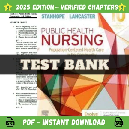 Public Health Nursing Population Centered Health Care in the Community 10th Edition Marcia Stanhope