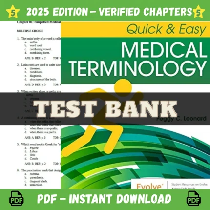 Quick & Easy Medical Terminology 9th Edition Leonard Test Bank