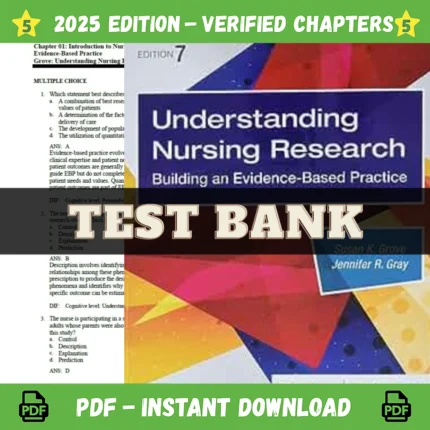 Understanding Nursing Research 7th Edition Susan Grove Test Bank
