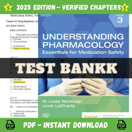 Understanding Pharmacology 3rd Edition by M Linda Workman Test Bank