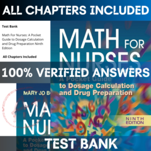Test Bank Math For Nurses: A Pocket Guide to Dosage Calculation and Drug Preparation Ninth Edition