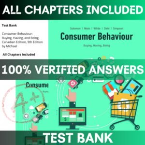 Test Bank For Consumer Behaviour: Buying, Having, and Being, Canadian Edition, 9th Edition by Michael