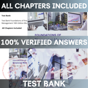 Test Bank Foundations of Financial Management 18th Edition Block | All Chapters Included