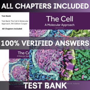 Test Bank The Cell A Molecular Approach, 9th Edition Cooper | All Chapters Included