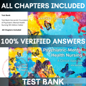 Test Bank Varcarolis' Foundations of Psychiatric Mental Health Nursing 9th Edition Halter | All Chapters Included