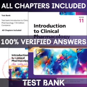 Test bank Introduction to Clinical Pharmacology 11th Edition Constance | All Chapters Included