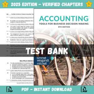 Test Bank for Accounting Tools For Business Decision Making 8th Edition | ISBN 9781119791058