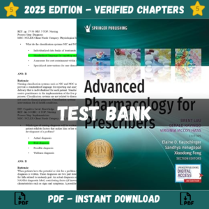 Test Bank for Advanced Pharmacology for Prescribers 1st Edition | ISBN 9780826195470