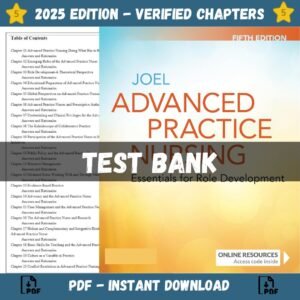 Test Bank for Advanced Practice Nursing Essentials for Role Development, 5th Edition | ISBN 9781719642774