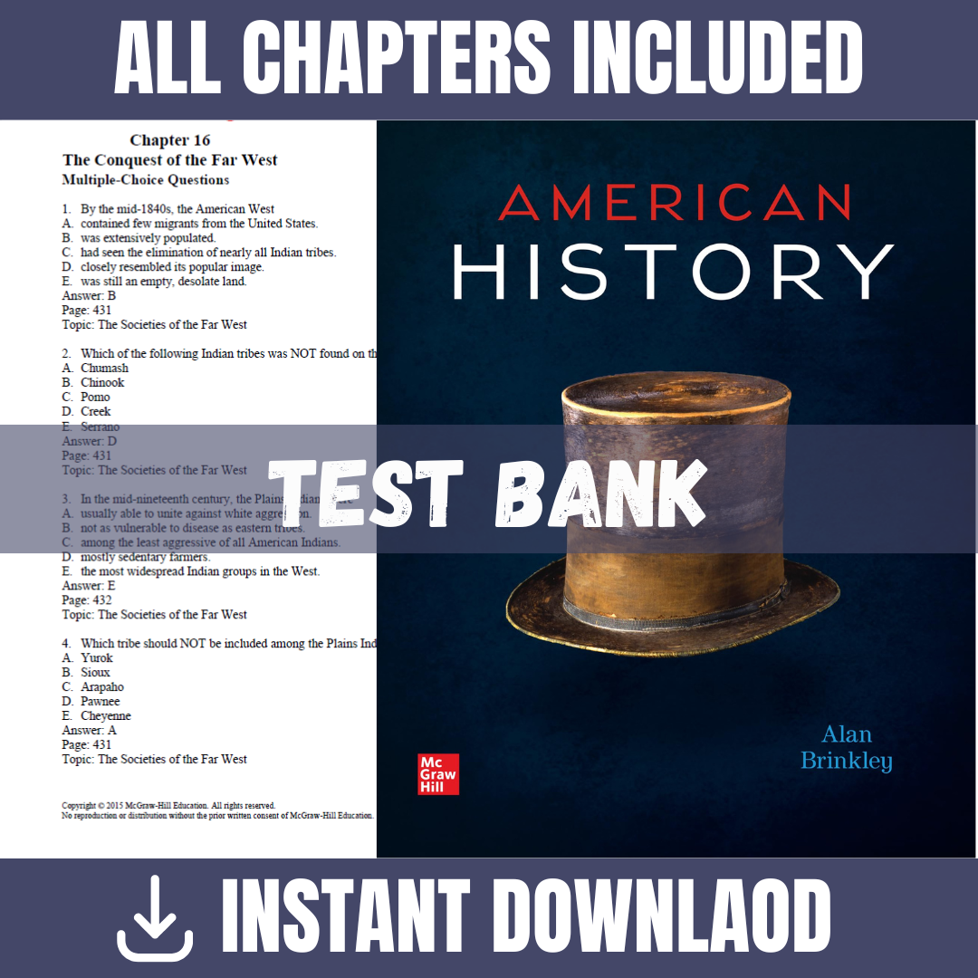 Test Bank for American History