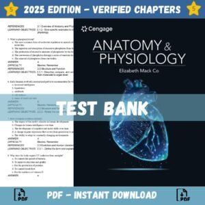 Test Bank for Anatomy and Physiology, 1st Edition | ISBN 9780470080290