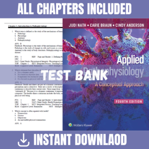 Test Bank for Applied Pathophysiology: A Conceptual Approach, 4th Edition | ISBN 9781975179199