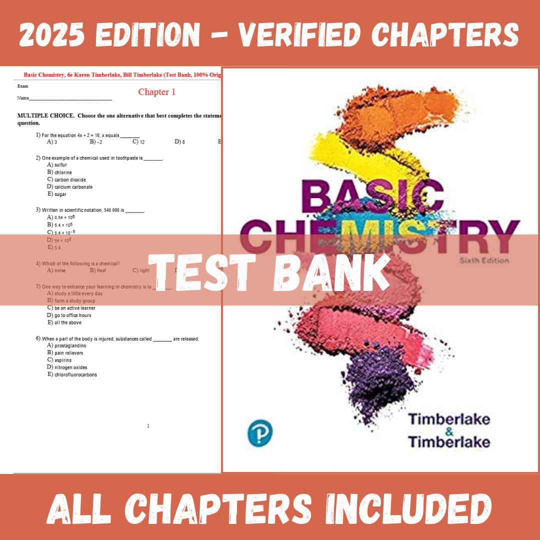 Test Bank for Basic Chemistry