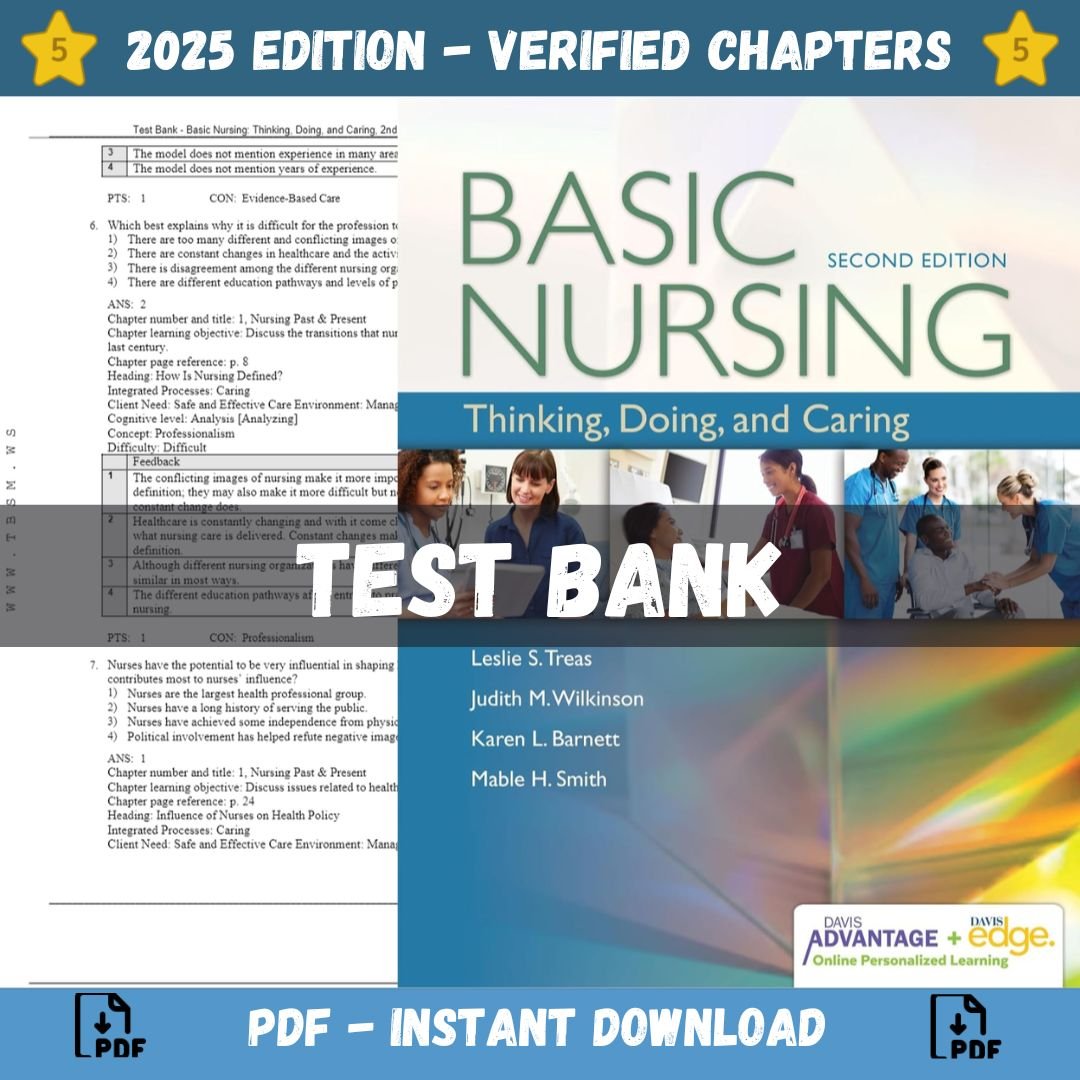 Test Bank for Basic Nursing