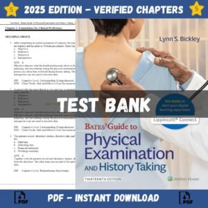 Test Bank for Bates Guide To Physical Examination and History Taking, 13th Edition | ISBN 9781975109950