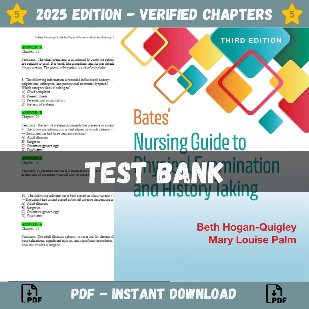 Test Bank for Bates Nursing