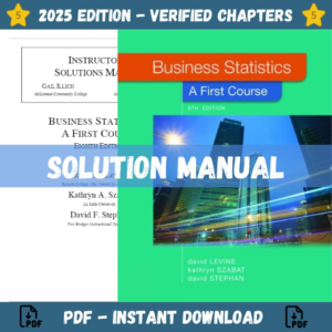 Test Bank for Business Statistics: A First Course 8th Edition | ISBN 9781292320489