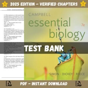 Test Bank for Campbell Essential Biology with Physiology Chapters, 7th Edition | ISBN 9780321856159