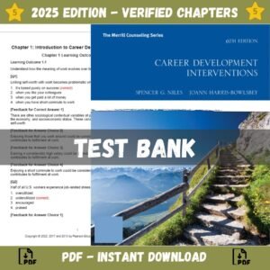 Test Bank for Career Development Interventions, 6th Edition | ISBN 9780136794554