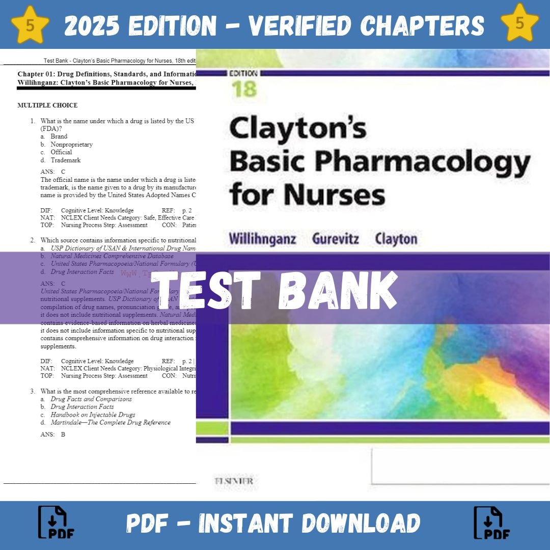 Test Bank for Clayton's Basic