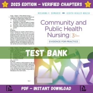 Test Bank for Community & Public Health Nursing: Evidence for Practice, 3rd Edition | ISBN 9781975239640