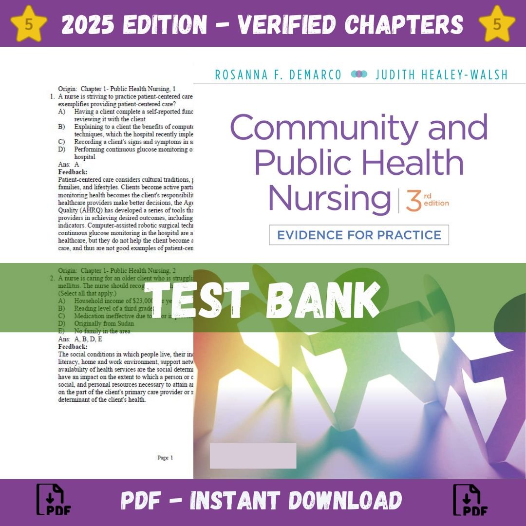 Test Bank for Community & Public
