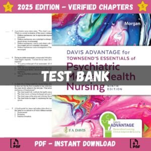 Test Bank for Davis Advantage for Townsend's Psychiatric Mental Health Nursing 9th Edition, | ISBN 9780803699670