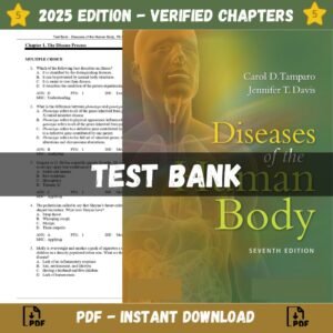 Test Bank for Diseases of the Human Body, 7th Edition | ISBN 9781719647403
