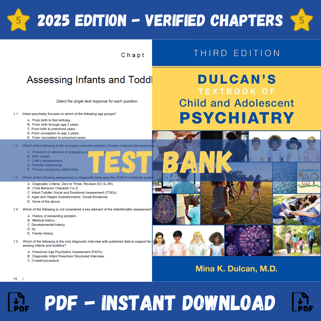 Test Bank for Dulcan's Textbook