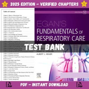 Test Bank for Egan's Fundamentals of Respiratory Care, 12th edition | ISBN 9780323597982