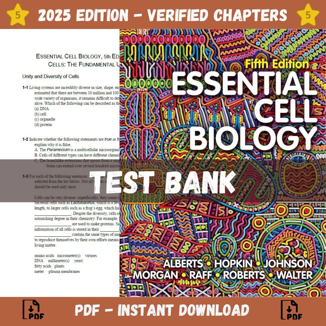 Test Bank for Essential Cell
