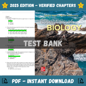 Test Bank for Essentials of Biology, 7th Edition | ISBN 9781264039722