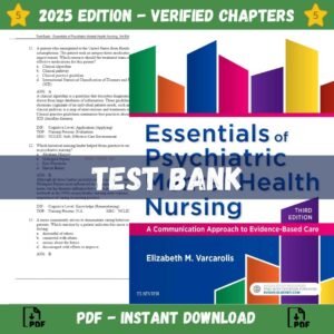 Test Bank for Essentials of Psychiatric Mental Health Nursing, 3rd Edition | ISBN 9780323389655