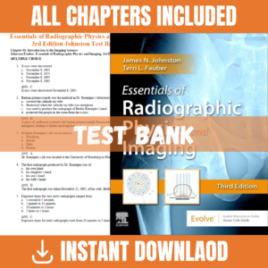 Test Bank for Essentials of Radiographic Physics and Imaging, 3rd Edition | ISBN 9780323097031