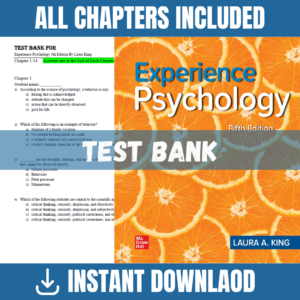 Test Bank for Experience Psychology, 5th Edition | ISBN 9781264108695