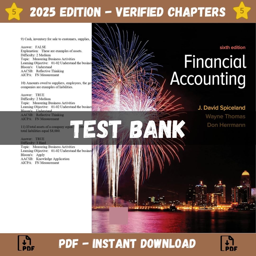 Test Bank for Financial