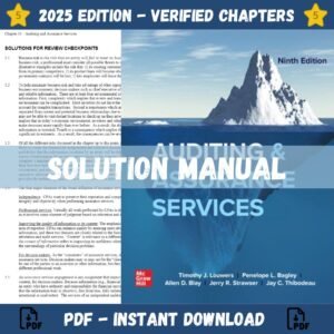 Test Bank for Auditing & Assurance Services 9th Edition | ISBN 9781394333943