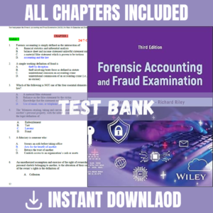Test Bank for Forensic Accounting and Fraud Examination, 3rd Edition | ISBN 9780470437742