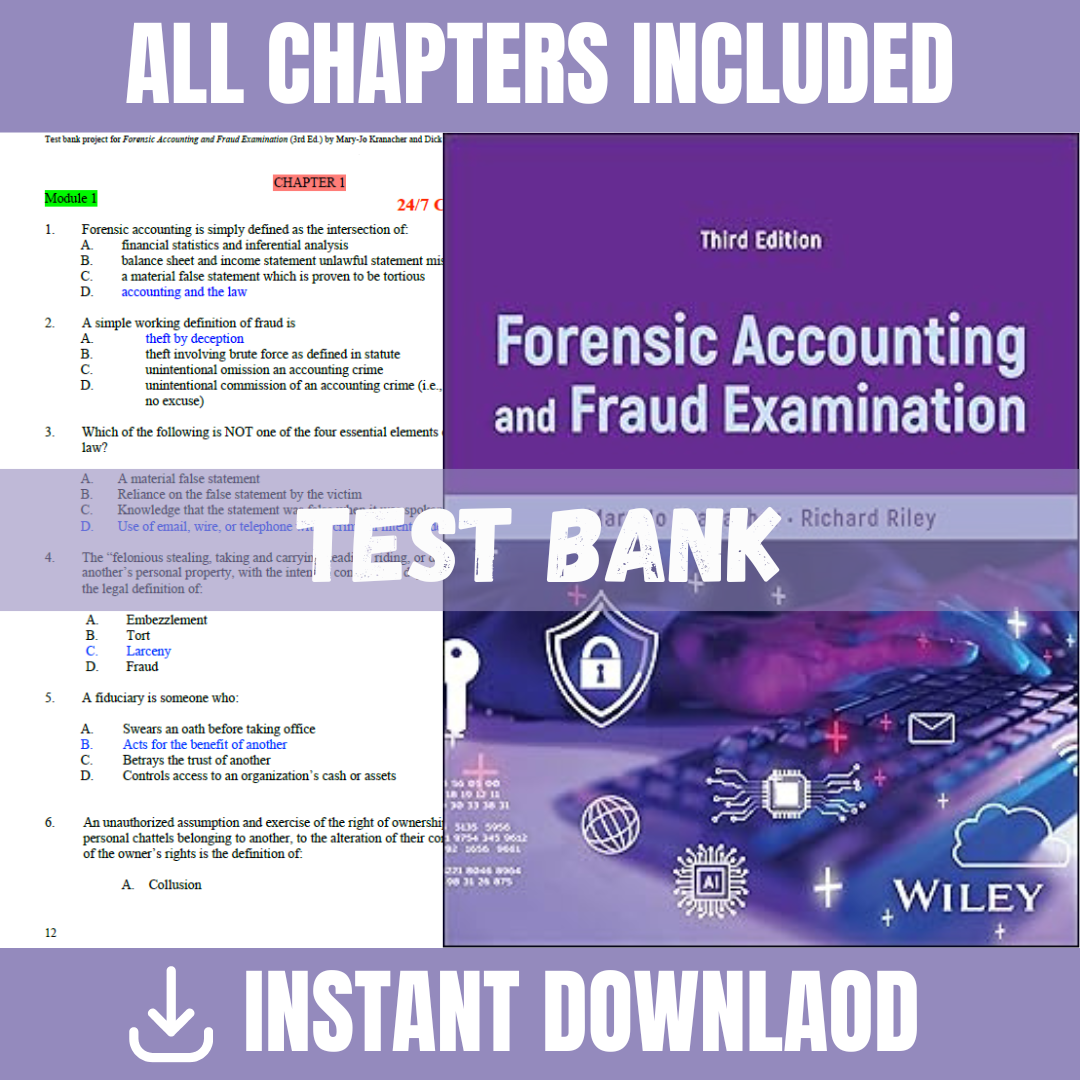 Test Bank for Forensic