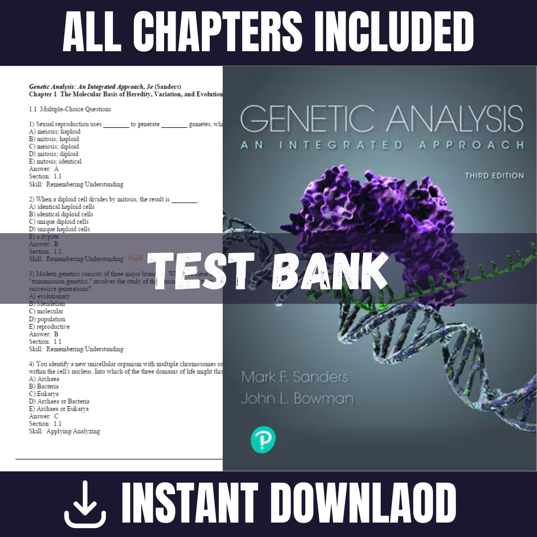 Test Bank for Genetic Analysis