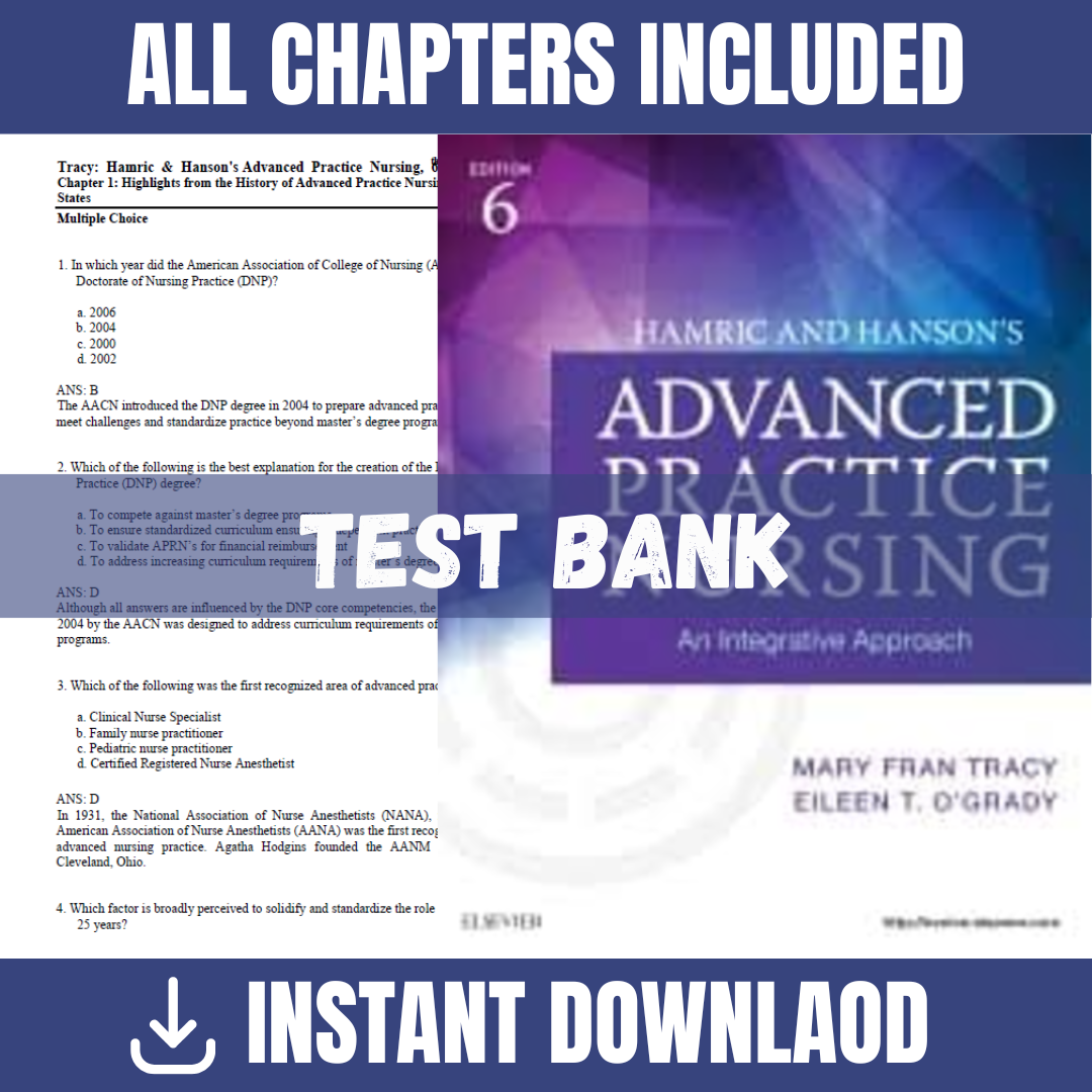Test Bank for Hamric & Hanson's