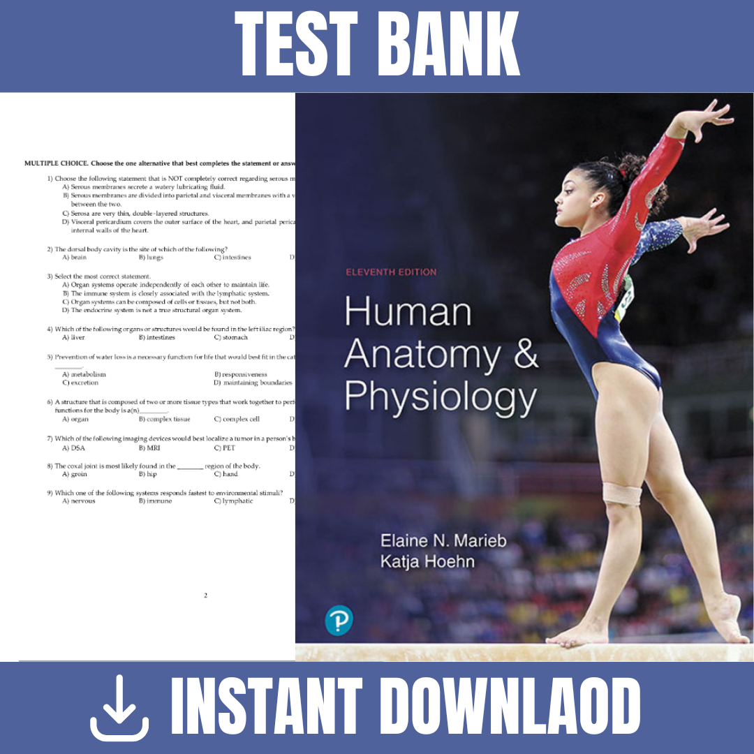 Test Bank for Human Anatomy