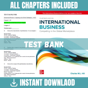Test Bank for International Business: Competing in the Global Marketplace, 14th Edition | ISBN 9781265743116