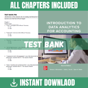 Test Bank for Introduction to Data Analytics for Accounting, 2nd Edition | ISBN 9781264445141