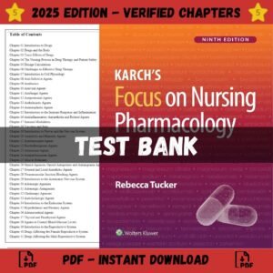 Test Bank for Karch's Focus on Nursing Pharmacology, 9th Edition | ISBN 9781975180416