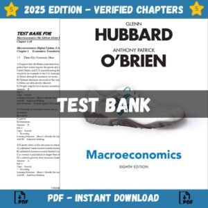 Test Bank for Macroeconomics 8th Edition | ISBN 9781292351544