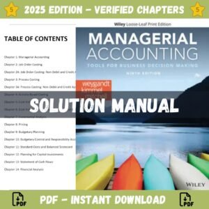 Test Bank for Managerial Accounting Tools for Business Decision Making 9th Edition | ISBN 9781394225323