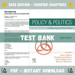 Test Bank for Mason policy politics in nursing and health care, 8th edition | ISBN 9780323554985