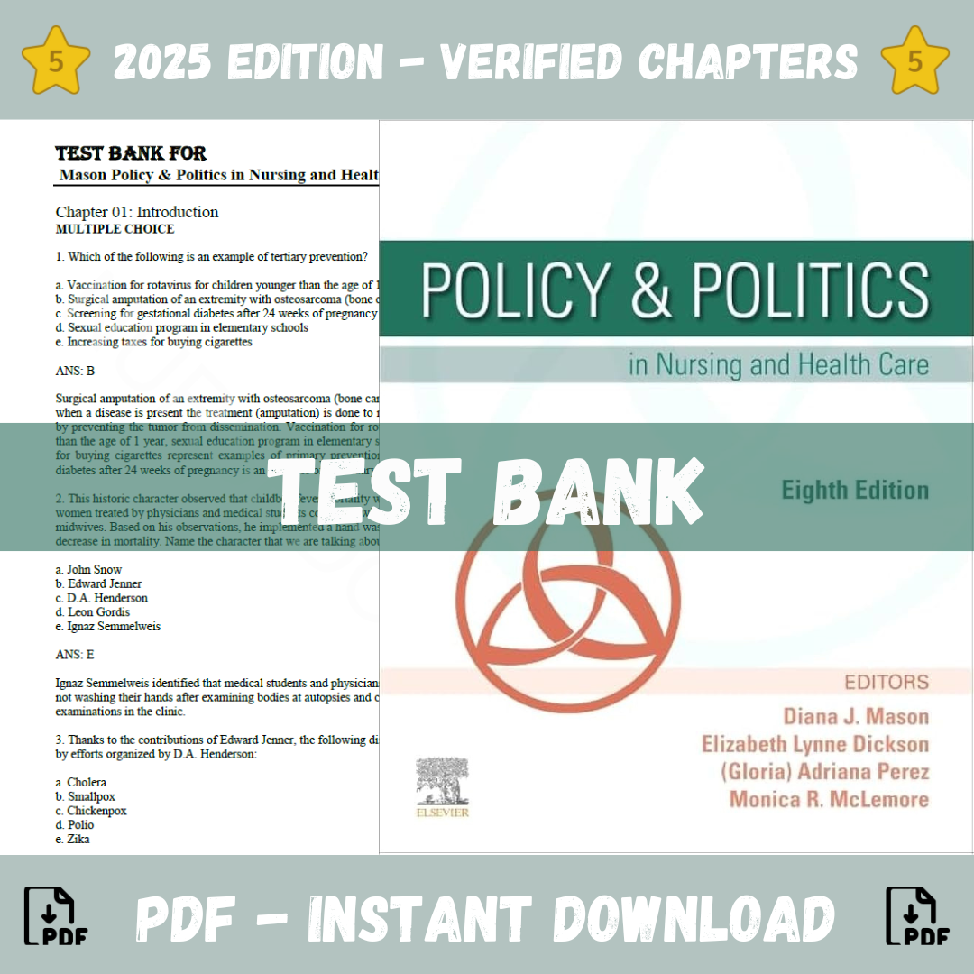 Test Bank for Mason policy