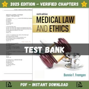 Test Bank for Medical Law and Ethics, 6th Edition | ISBN 9780135414521